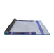 Sideview of Solid Blue Modern Rug, con1916blu