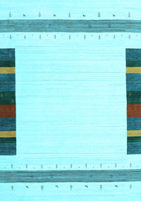 Solid Light Blue Modern Rug, con1916lblu