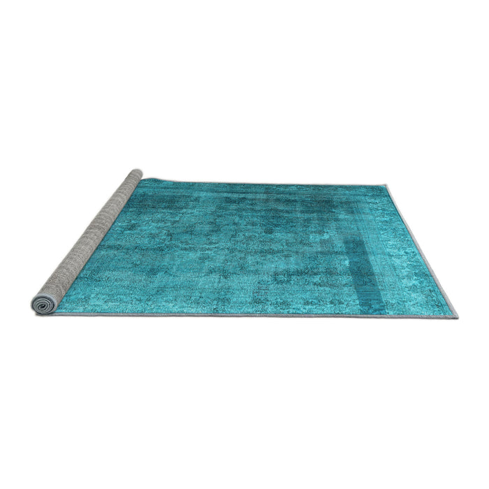 Sideview of Machine Washable Abstract Light Blue Contemporary Rug, wshcon1917lblu