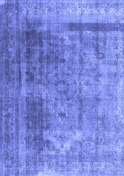 Abstract Blue Contemporary Rug, con1917blu
