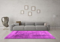 Machine Washable Abstract Pink Contemporary Rug, wshcon1917pnk