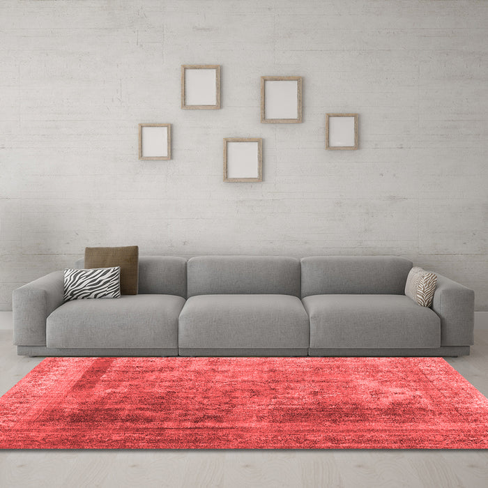 Contemporary Red Washable Rugs