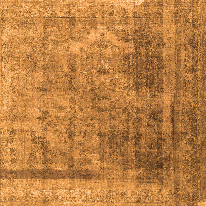Serging Thickness of Abstract Orange Contemporary Rug, con1917org