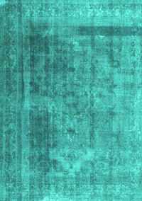 Abstract Turquoise Contemporary Rug, con1917turq