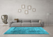 Machine Washable Abstract Light Blue Contemporary Rug in a Living Room, wshcon1917lblu