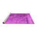 Sideview of Machine Washable Abstract Pink Contemporary Rug, wshcon1917pnk