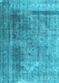 Abstract Light Blue Contemporary Rug, con1917lblu