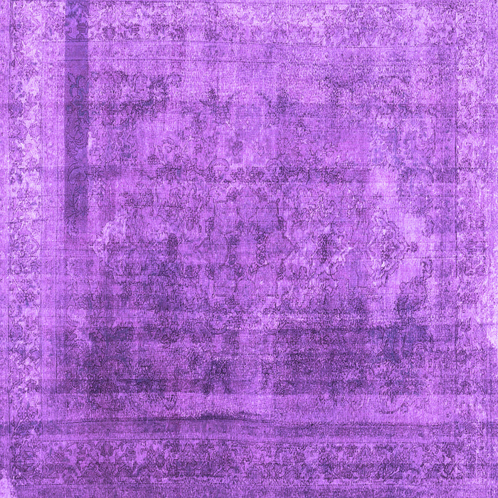 Square Abstract Purple Contemporary Rug, con1917pur