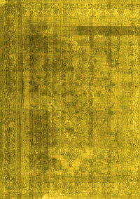 Abstract Yellow Contemporary Rug, con1917yw