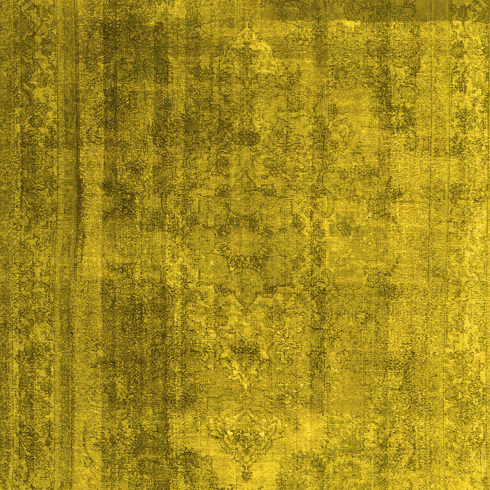 Machine Washable Abstract Yellow Contemporary Rug, wshcon1917yw