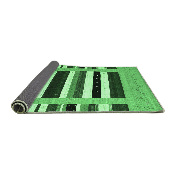 Sideview of Abstract Emerald Green Contemporary Rug, con1918emgrn