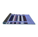 Sideview of Abstract Blue Contemporary Rug, con1918blu