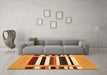 Machine Washable Abstract Orange Contemporary Area Rugs in a Living Room, wshcon1918org