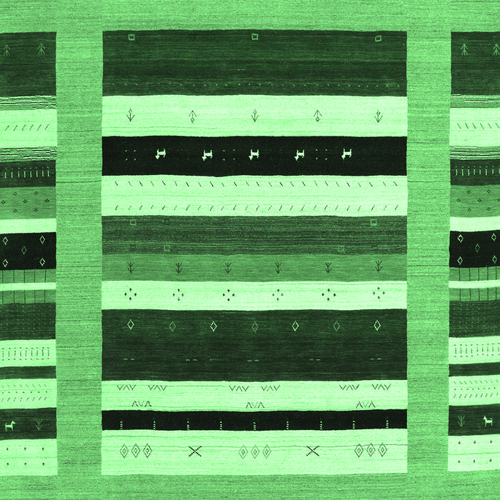 Abstract Emerald Green Contemporary Rug, con1918emgrn