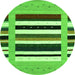 Machine Washable Abstract Green Contemporary Area Rugs, wshcon1918grn