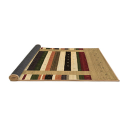 Sideview of Abstract Brown Contemporary Rug, con1918brn