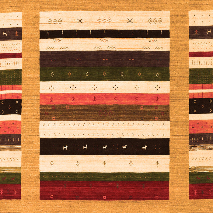 Serging Thickness of Machine Washable Abstract Orange Contemporary Area Rugs, wshcon1918org