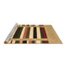 Sideview of Machine Washable Abstract Brown Contemporary Rug, wshcon1918brn