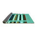 Sideview of Abstract Turquoise Contemporary Rug, con1918turq