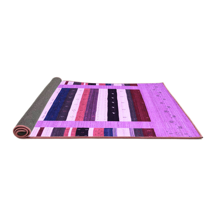 Sideview of Abstract Purple Contemporary Rug, con1918pur