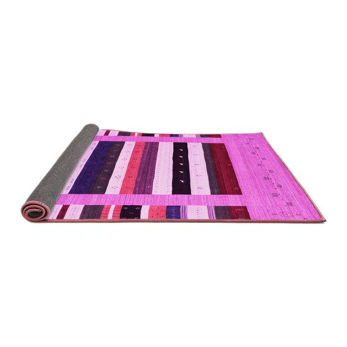 Sideview of Abstract Pink Contemporary Rug, con1918pnk