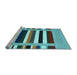 Sideview of Machine Washable Abstract Light Blue Contemporary Rug, wshcon1918lblu