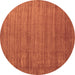 Round Abstract Brown Contemporary Rug, con1919brn