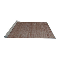 Sideview of Machine Washable Abstract Light Blue Contemporary Rug, wshcon1919lblu
