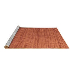Sideview of Machine Washable Abstract Brown Contemporary Rug, wshcon1919brn