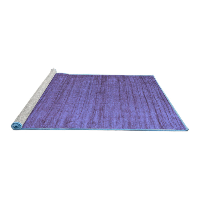 Sideview of Machine Washable Abstract Blue Contemporary Rug, wshcon1919blu