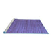 Sideview of Machine Washable Abstract Blue Contemporary Rug, wshcon1919blu