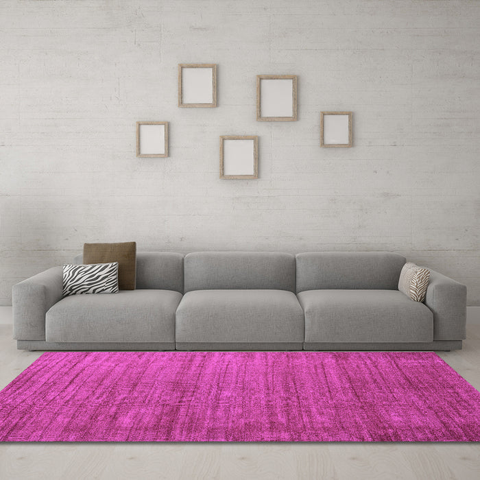 Machine Washable Abstract Purple Contemporary Area Rugs in a Living Room, wshcon1919pur