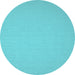 Round Solid Light Blue Modern Rug, con191lblu