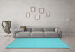 Machine Washable Solid Light Blue Modern Rug in a Living Room, wshcon191lblu