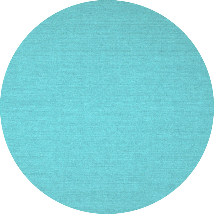 Round Machine Washable Solid Light Blue Modern Rug, wshcon191lblu