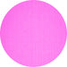 Round Solid Pink Modern Rug, con191pnk