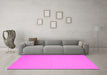 Machine Washable Solid Pink Modern Rug in a Living Room, wshcon191pnk