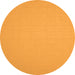 Square Solid Orange Modern Rug, con191org