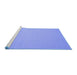 Sideview of Machine Washable Solid Blue Modern Rug, wshcon191blu