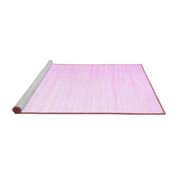 Sideview of Machine Washable Solid Pink Modern Rug, wshcon1920pnk
