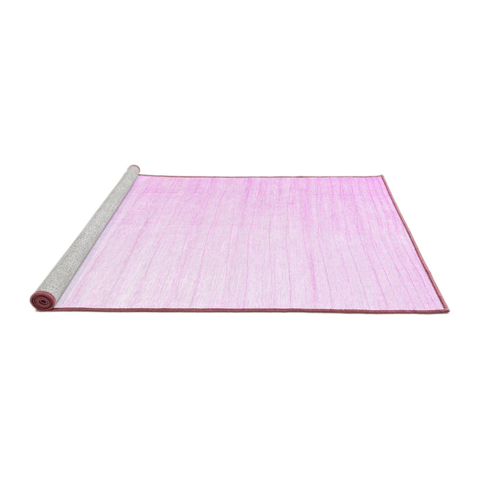 Sideview of Machine Washable Solid Pink Modern Rug, wshcon1920pnk