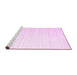 Sideview of Machine Washable Solid Pink Modern Rug, wshcon1920pnk