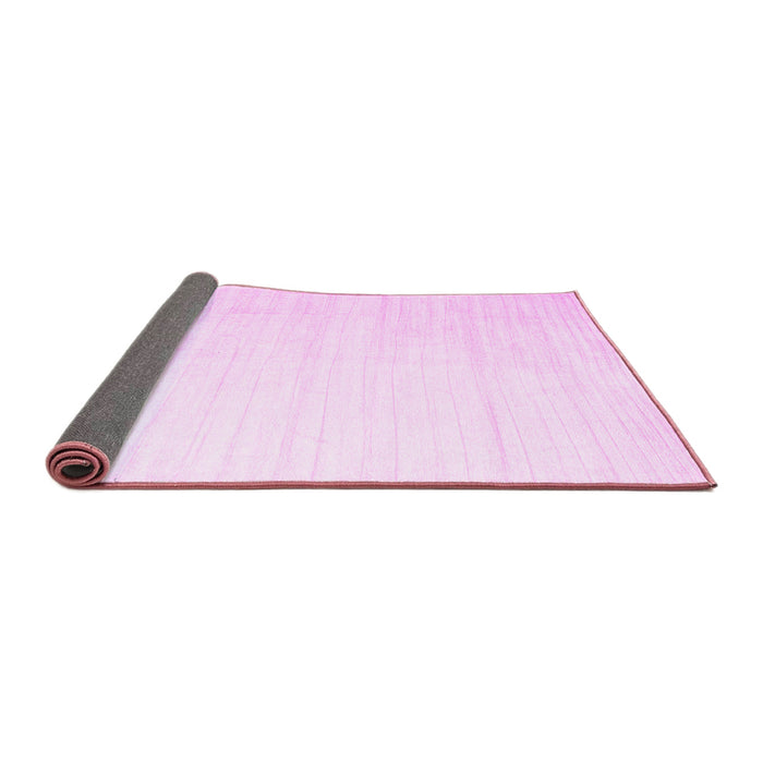 Sideview of Solid Pink Modern Rug, con1920pnk