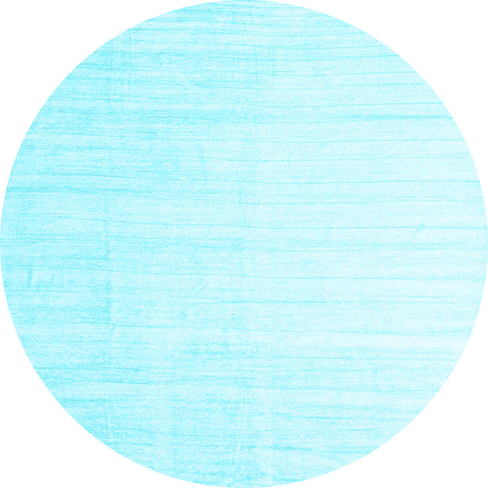 Round Machine Washable Solid Light Blue Modern Rug, wshcon1920lblu