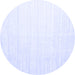 Round Solid Blue Modern Rug, con1920blu