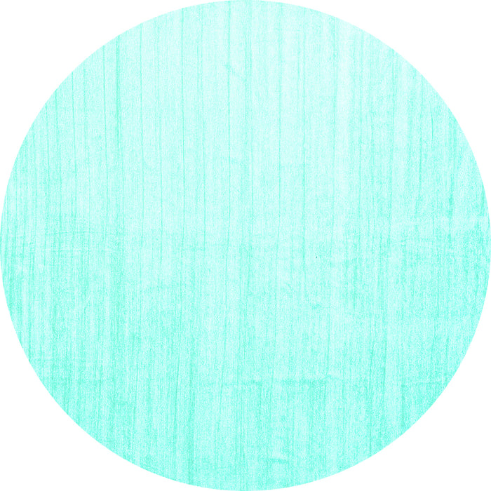 Round Solid Turquoise Modern Rug, con1920turq
