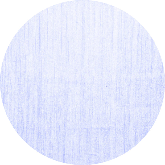 Round Machine Washable Solid Blue Modern Rug, wshcon1920blu