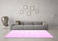 Machine Washable Solid Pink Modern Rug, wshcon1920pnk