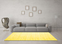 Machine Washable Solid Yellow Modern Rug, wshcon1920yw