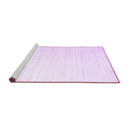 Sideview of Machine Washable Solid Purple Modern Area Rugs, wshcon1920pur